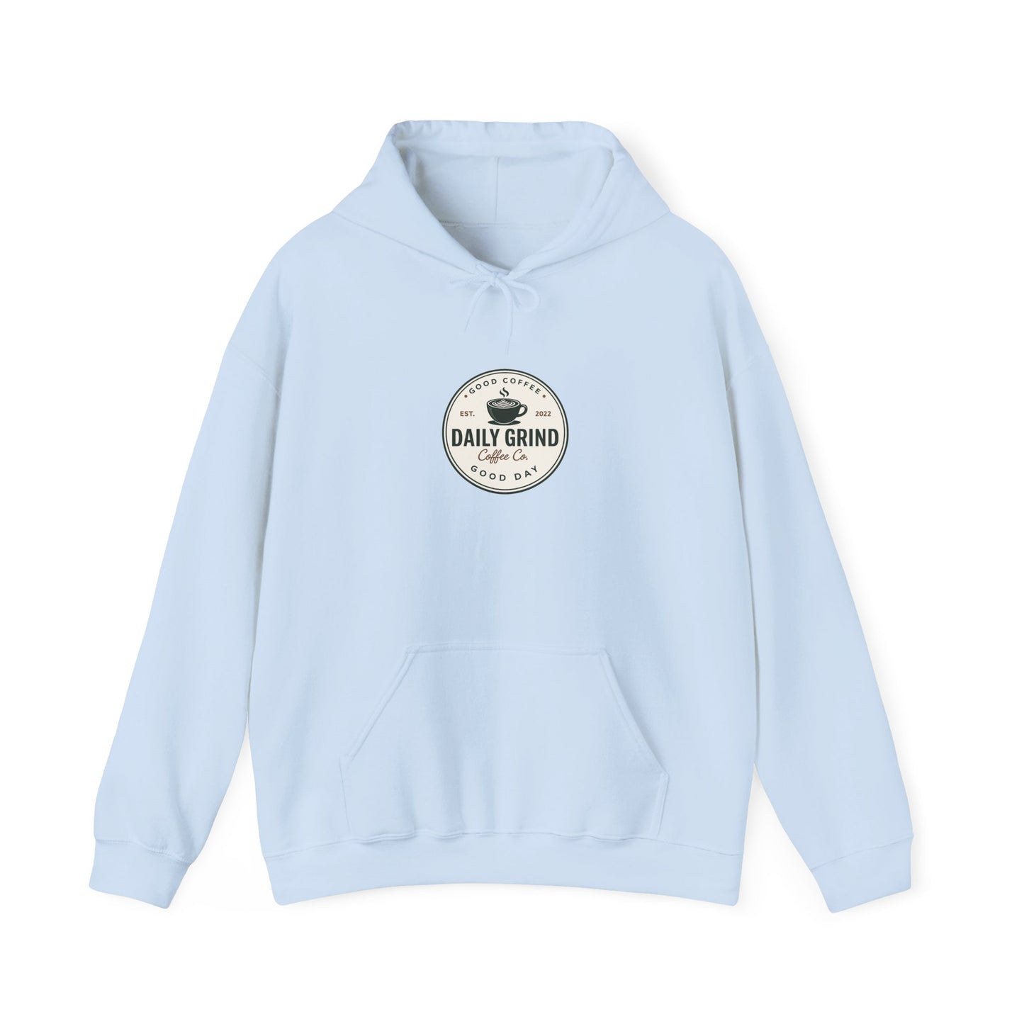 Daily Grind Coffee Hoodie — Vintage Café Logo Pullover