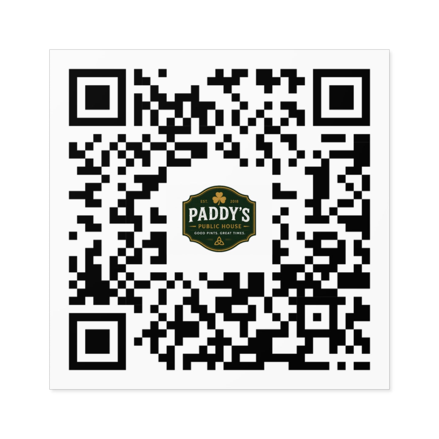 Paddy's | Dallas, TX | Indoor/Outdoor QR Code Stickers