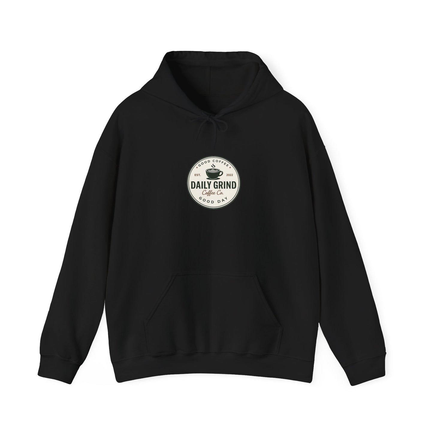 Daily Grind Coffee Hoodie — Vintage Café Logo Pullover