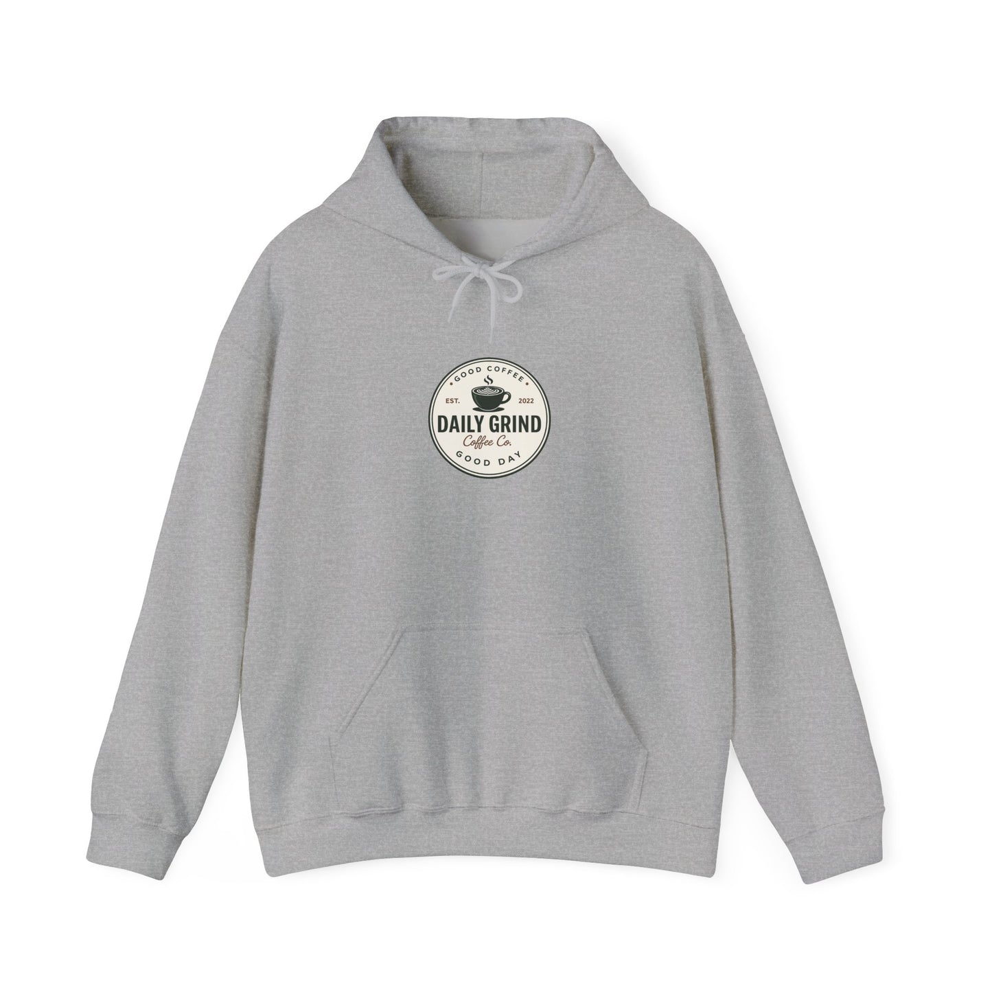 Daily Grind Coffee Hoodie — Vintage Café Logo Pullover