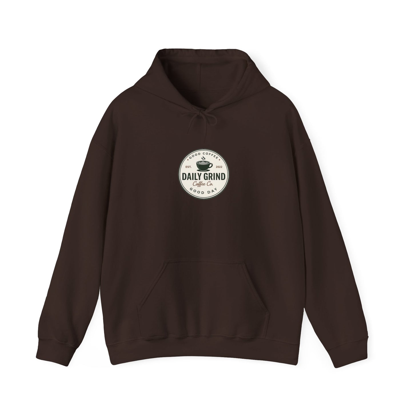 Daily Grind Coffee Hoodie — Vintage Café Logo Pullover