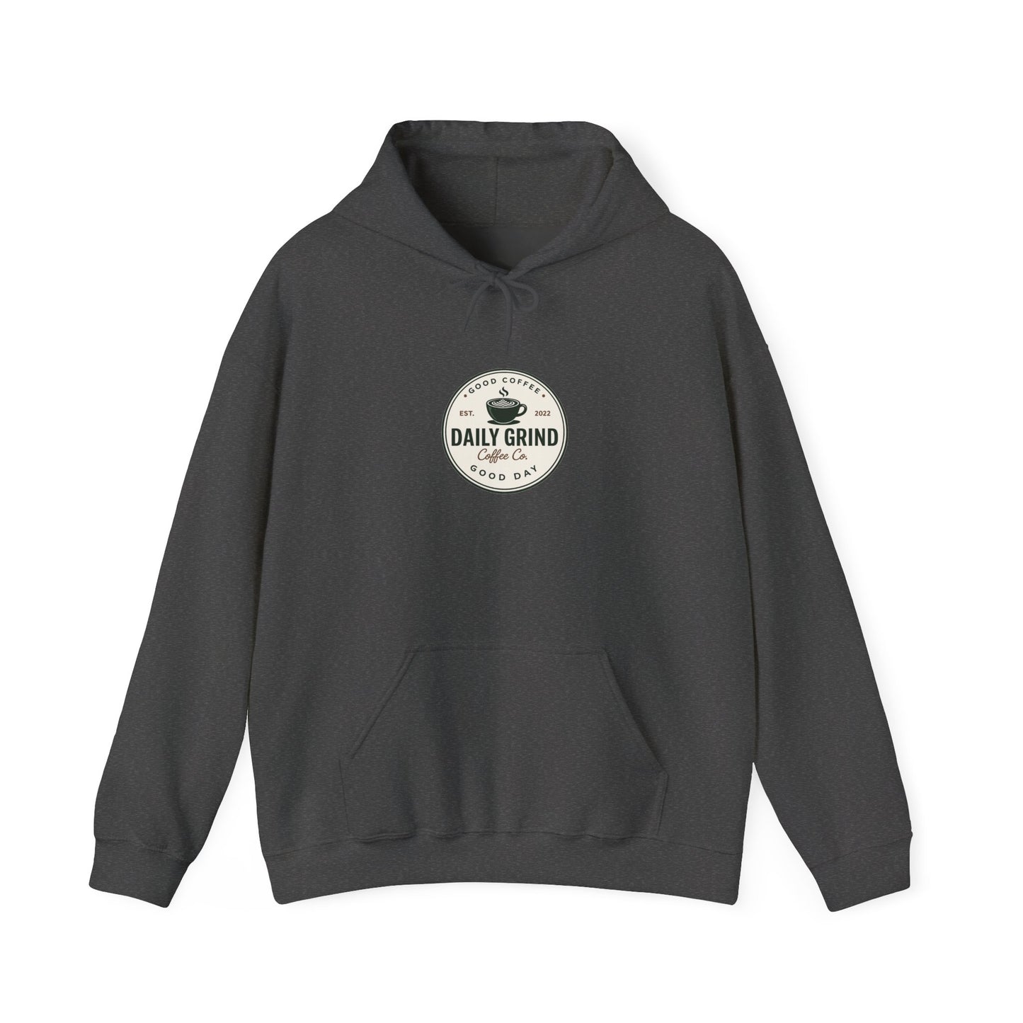 Daily Grind Coffee Hoodie — Vintage Café Logo Pullover