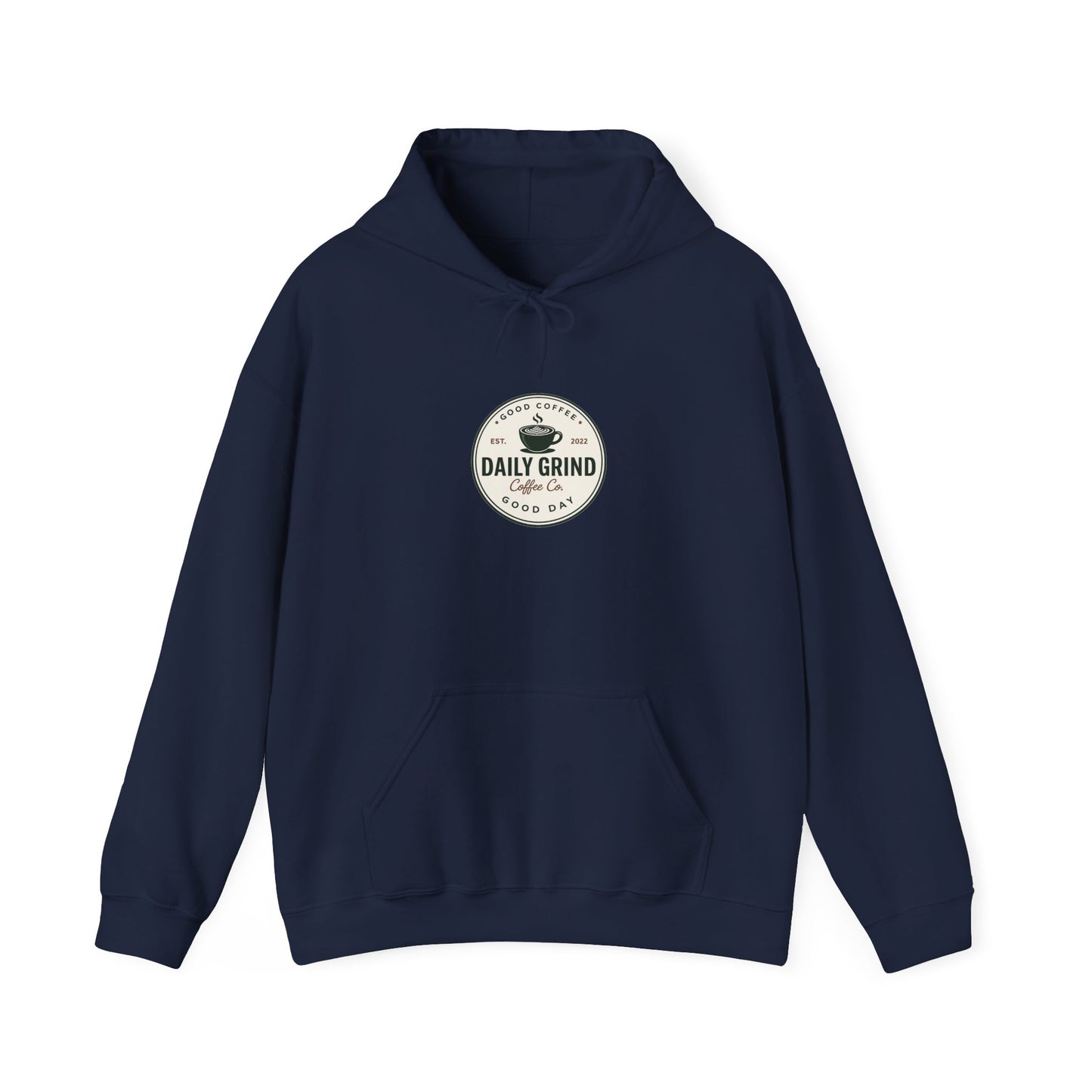 Daily Grind Coffee Hoodie — Vintage Café Logo Pullover