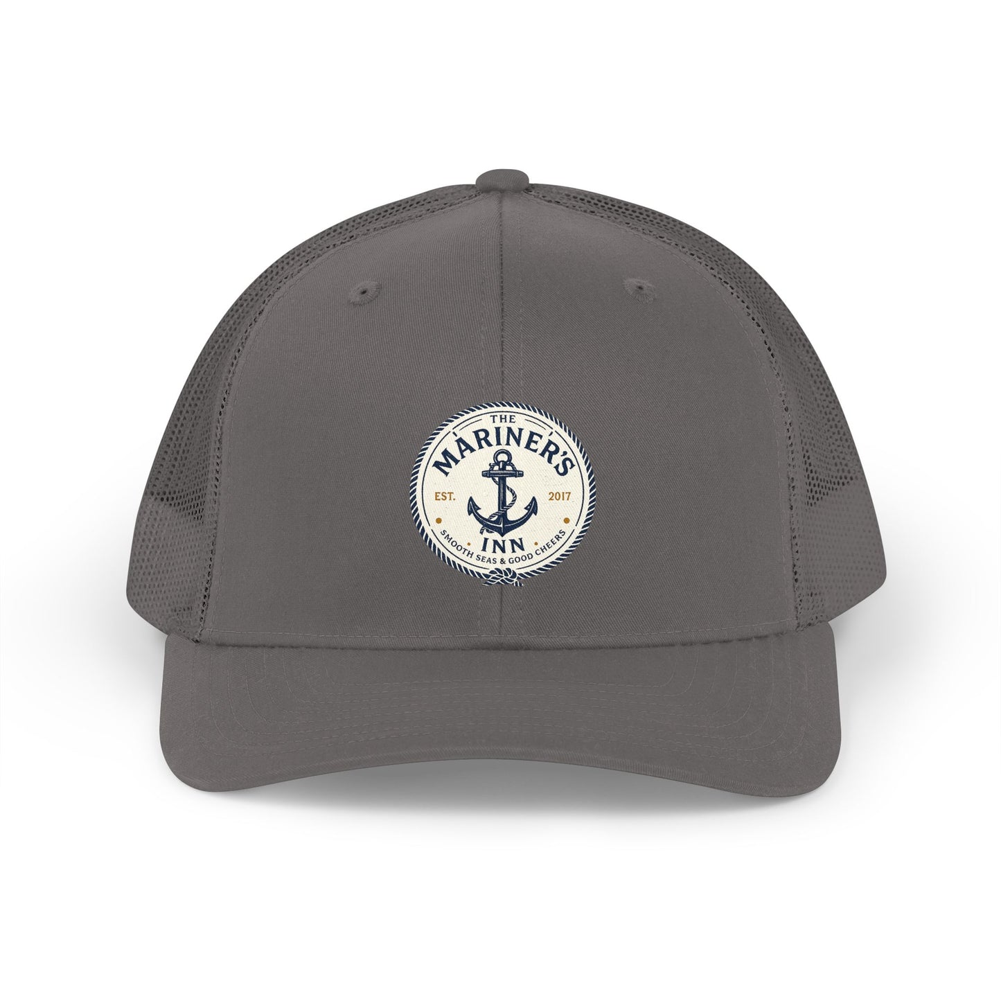 Mariners Inn Retro Anchor Trucker Hat — Vintage Nautical Mesh Cap