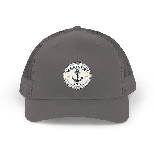 Mariners Inn Retro Anchor Trucker Hat — Vintage Nautical Mesh Cap