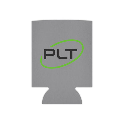 PLT Logo Can Cooler — Gray Neoprene Beer Cooler Sleeve