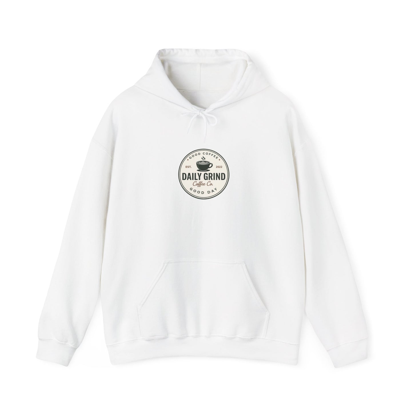 Daily Grind Coffee Hoodie — Vintage Café Logo Pullover
