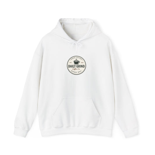Daily Grind Coffee Hoodie — Vintage Café Logo Pullover