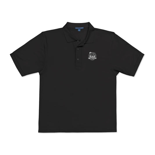 Embroidered V Bar Dayton Polo Shirt — Classic Black Work & Casual Polo